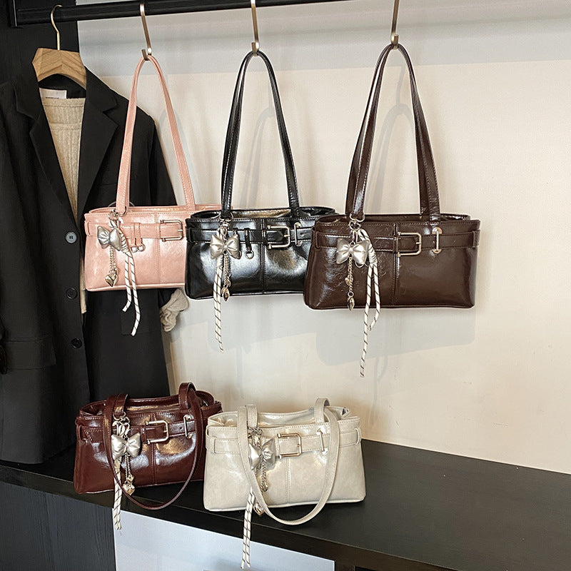 Commuter Texture Underarm Shoulder Handbag Travel Bag