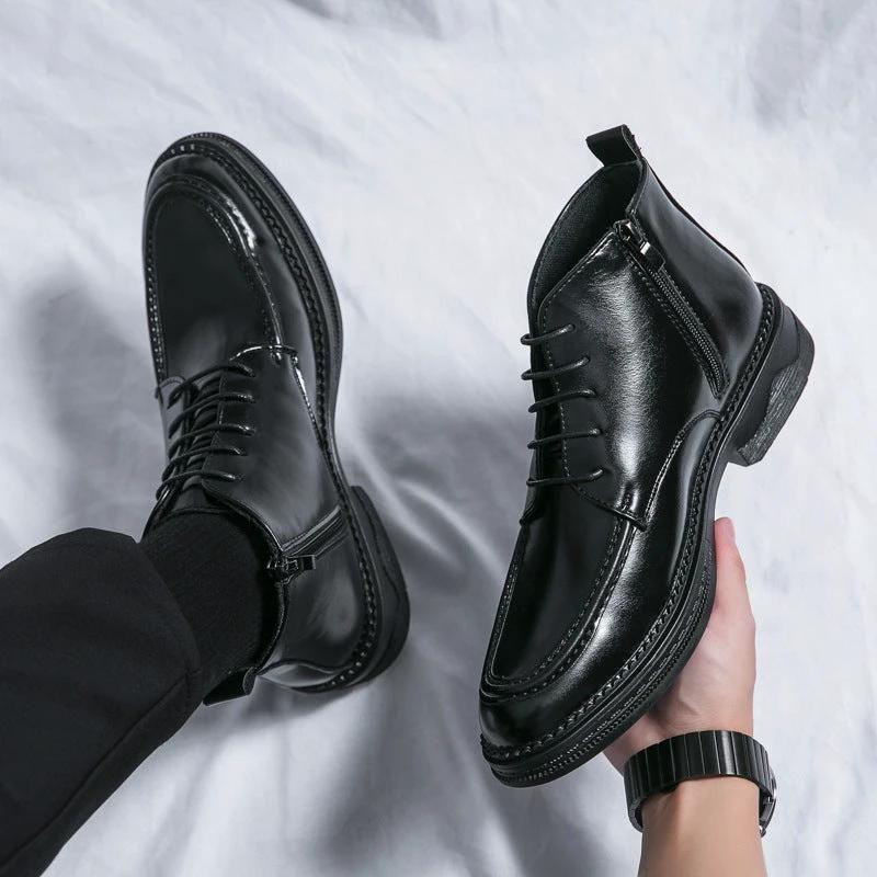 Men's Fall And Winter High-top Mid-cut Martin Boots Casual