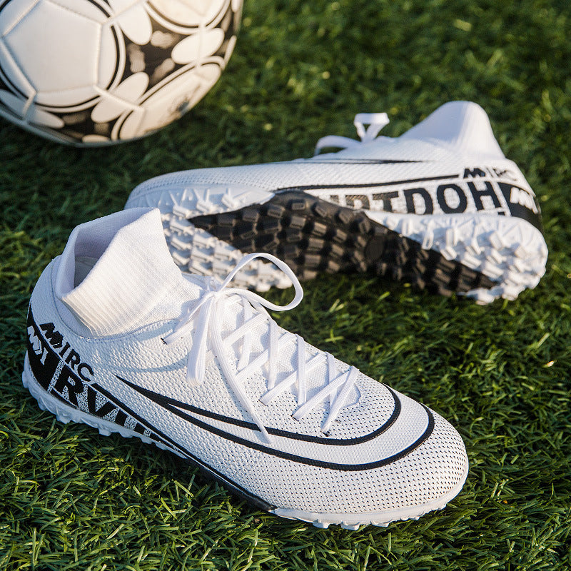 High-top Football Shoes, Broken Nails, Hidden Anti-skid Spikes
