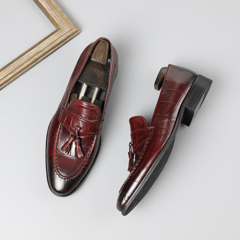 Men's Slip-On Leather Shoes Male