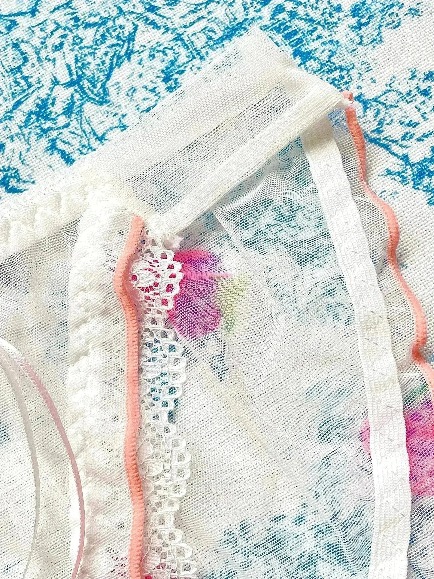 White Mesh Strawberry Panty