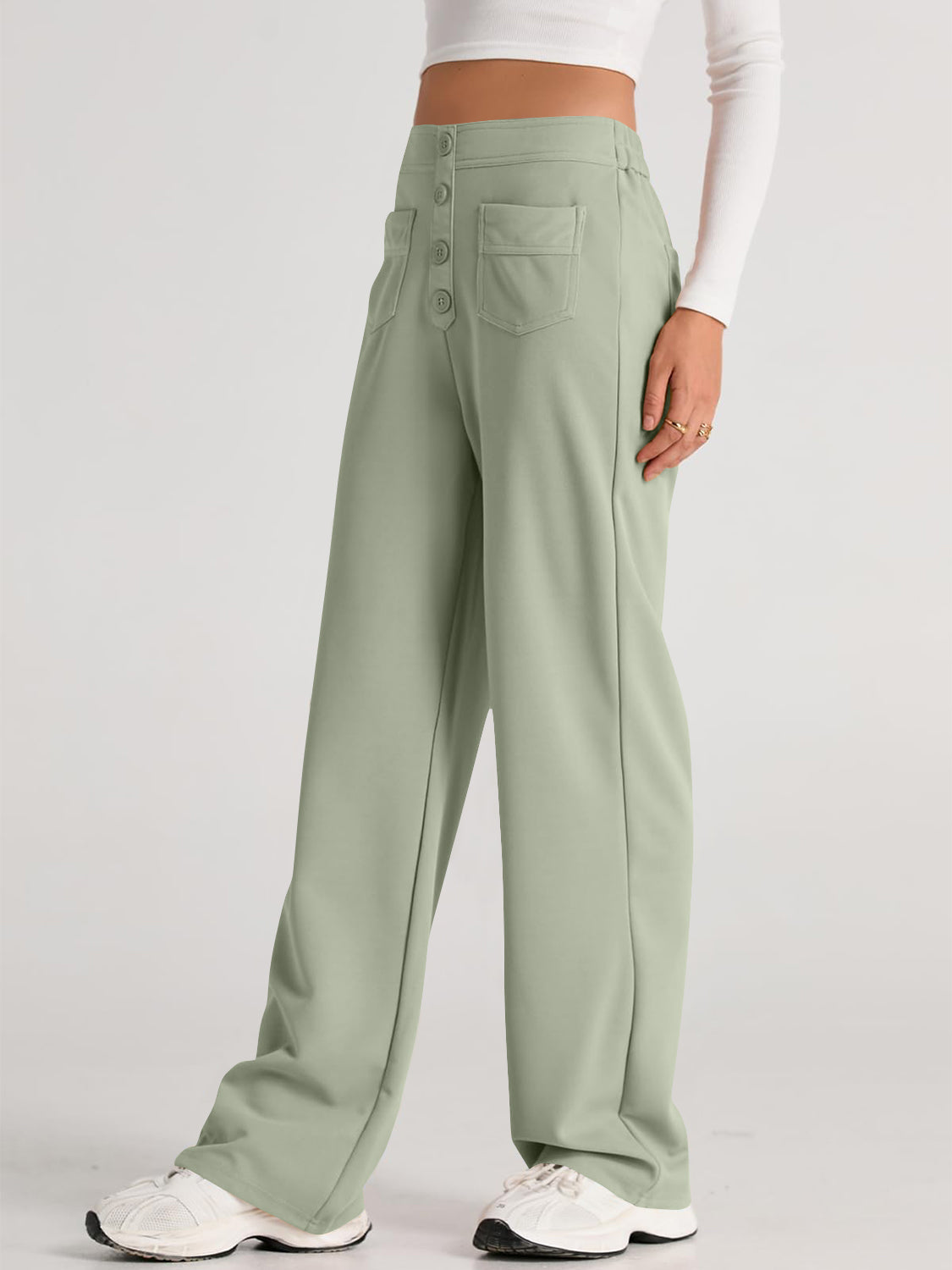 Pantalón ancho de talle alto