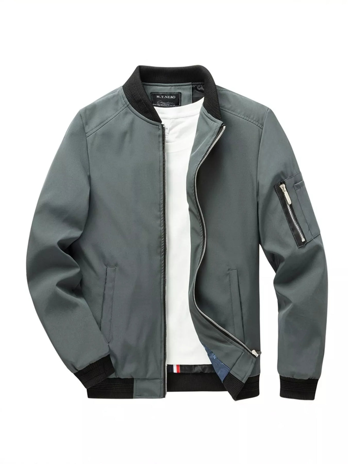 Men's Plus Size Casual Lightweight Bomber Jacket