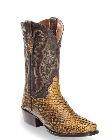 Men's Embroidered Pointed-Toe Patchwork Quilted Boots