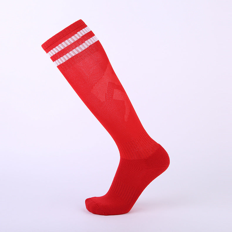Men's Training Socks Thickeneded Towel Bottom Cushioning Comfortable Pvc Dispensing Non-Slip Socks Sweat-Absorbent Breathable Mid-Calf Football Socks