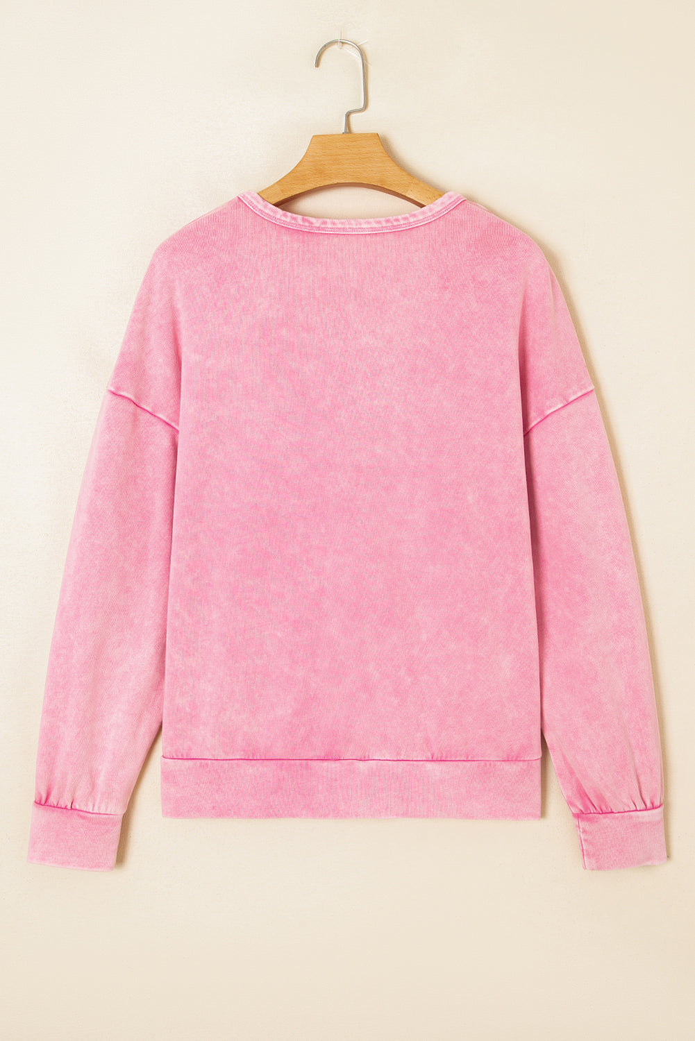 Sudadera Orquídea Ramo Lavado Mineral Waffle con Lazo y Parches