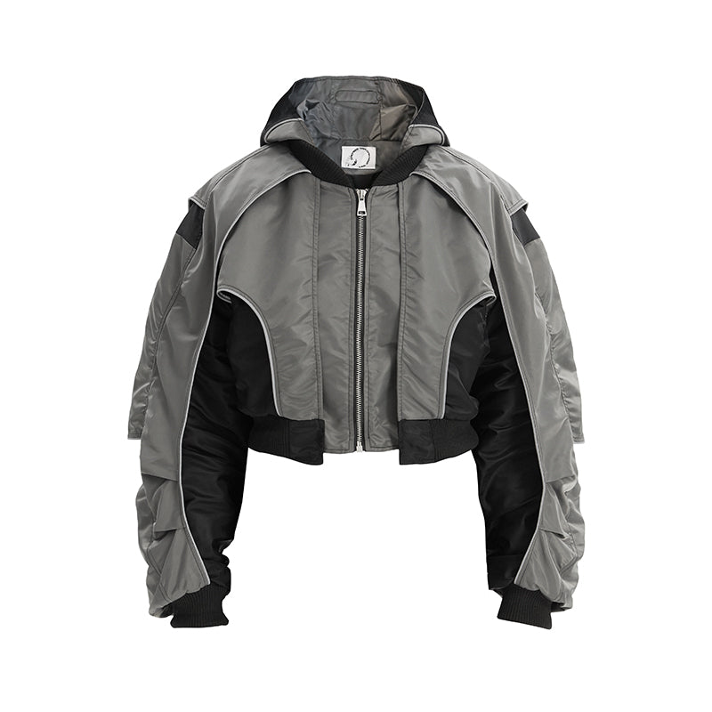 MA-1 Bomber Jacket Reflective Splicing Jacket