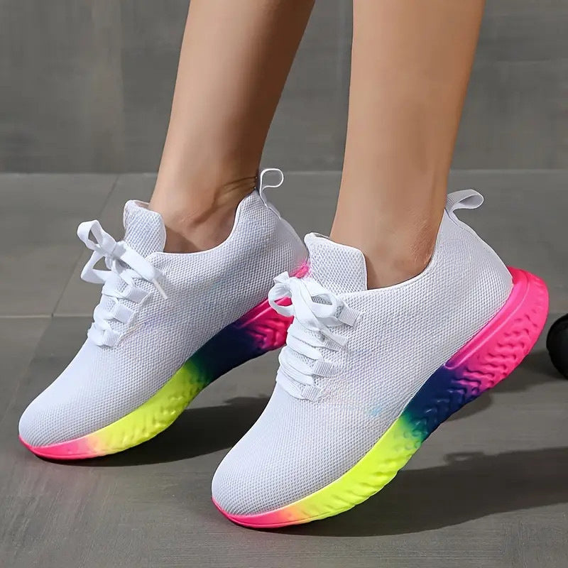 Women's Lace-up Mesh Sneakers