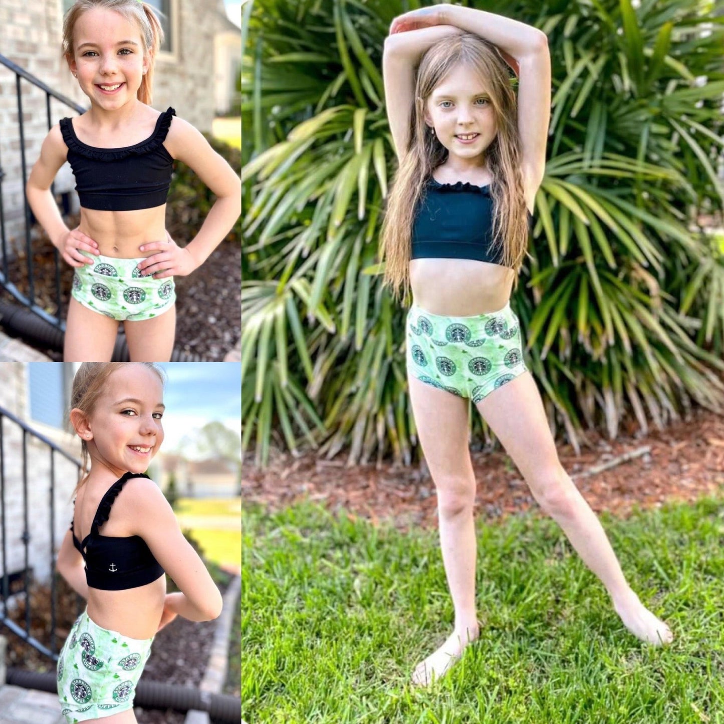 Conjunto clásico de 2 piezas Top Phoenix Verde y Negro de Starbies