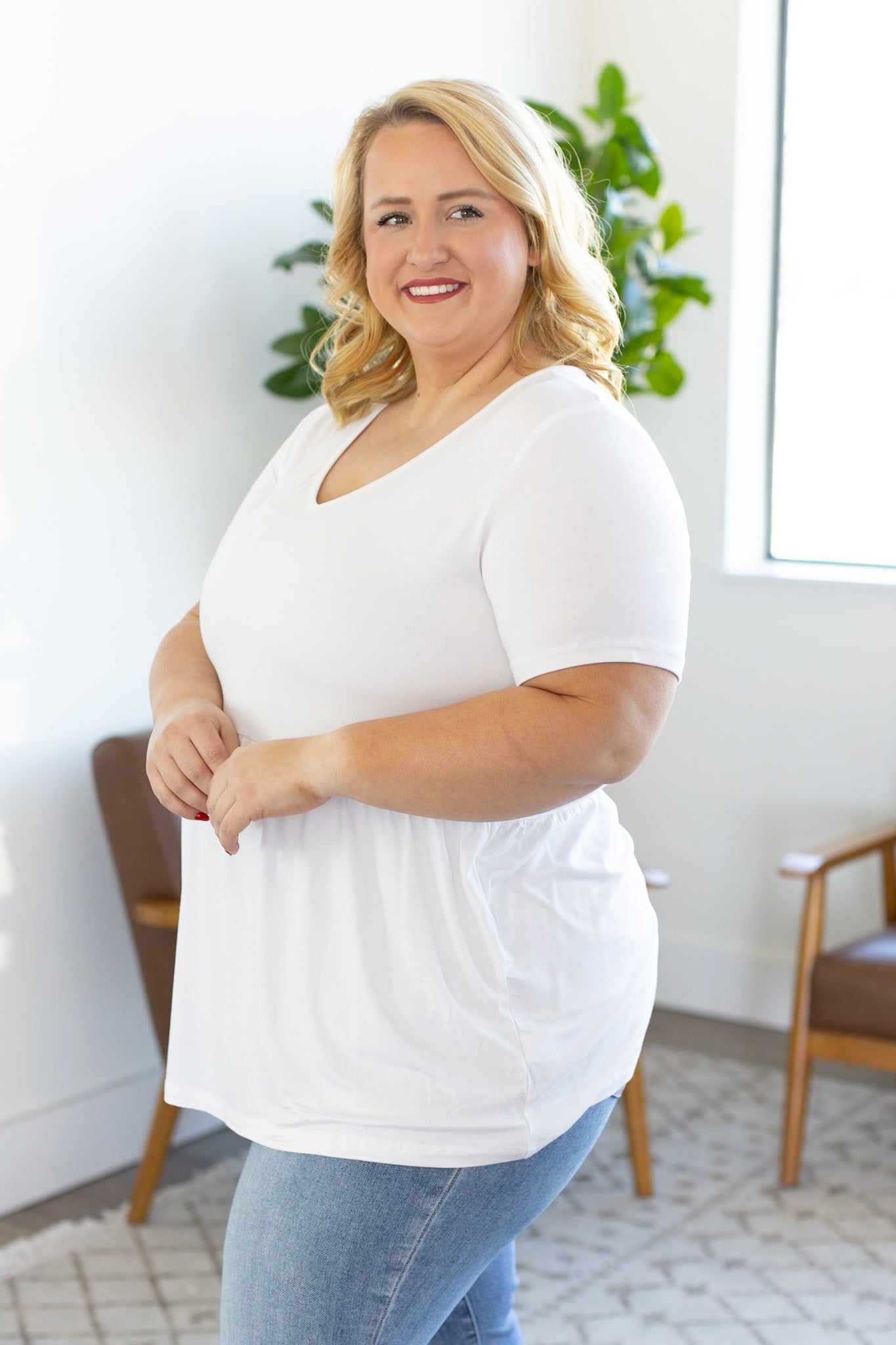 Top con volantes Michelle Mae Sarah - Blanco