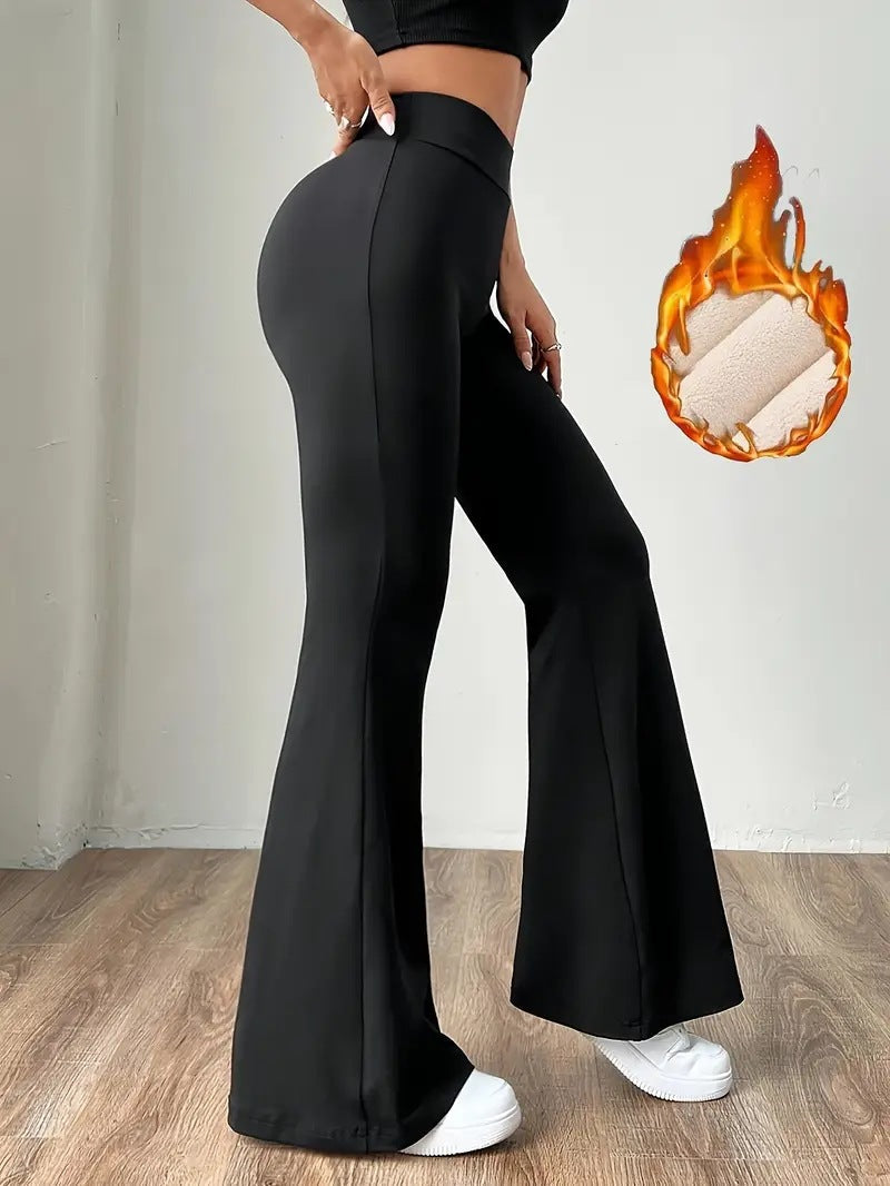 High Waist Leggings Hip-lift And Belly Shaping Yoga Pants Fitness Ankle-length Bell-bottoms