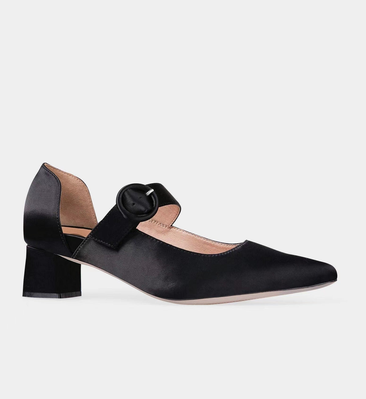 Pointed-Toe Block Heel Shoes