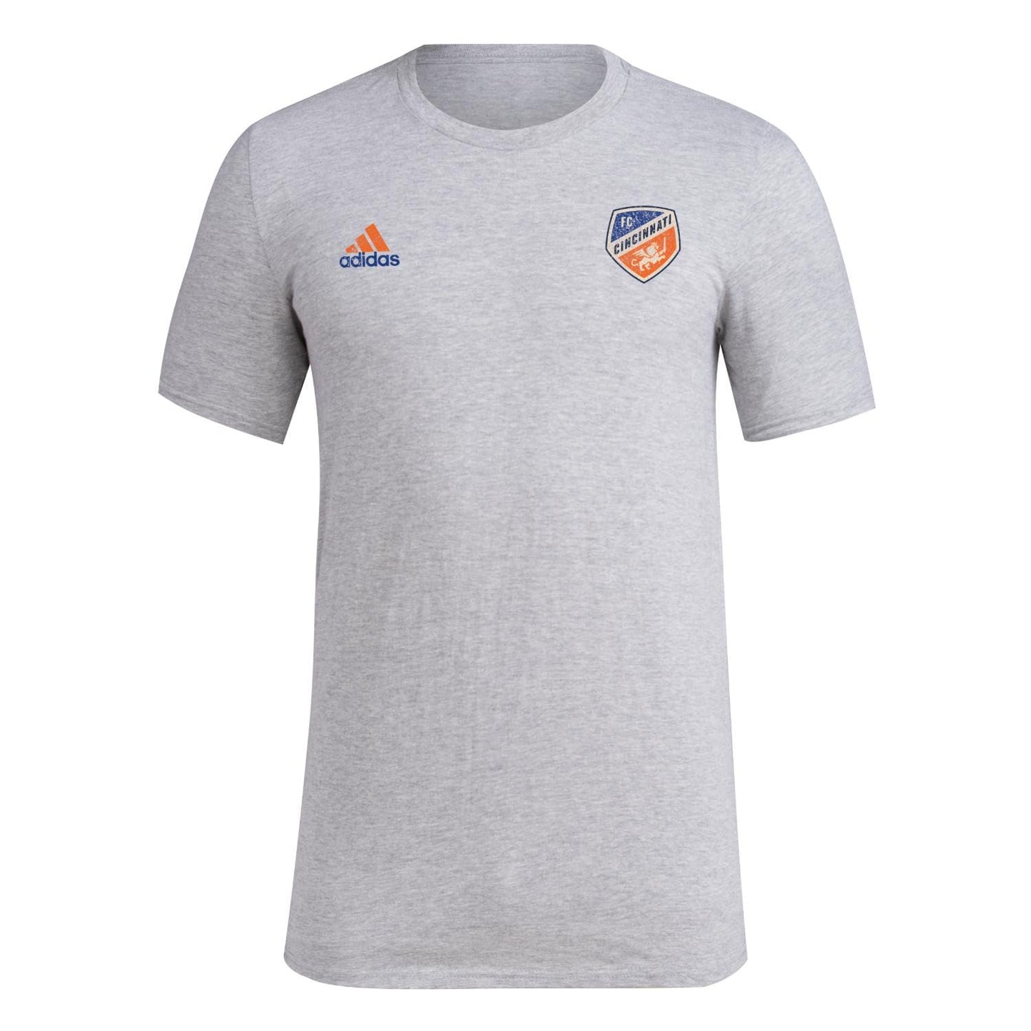 adidas Mens Size Short Sleeve Pre-Game T-Shirt Medium Grey Heather/Fc Cincinnati XX-Large Tall