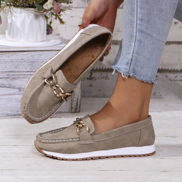 Women's Round-Toe Slip-on Platform Casual Shoes