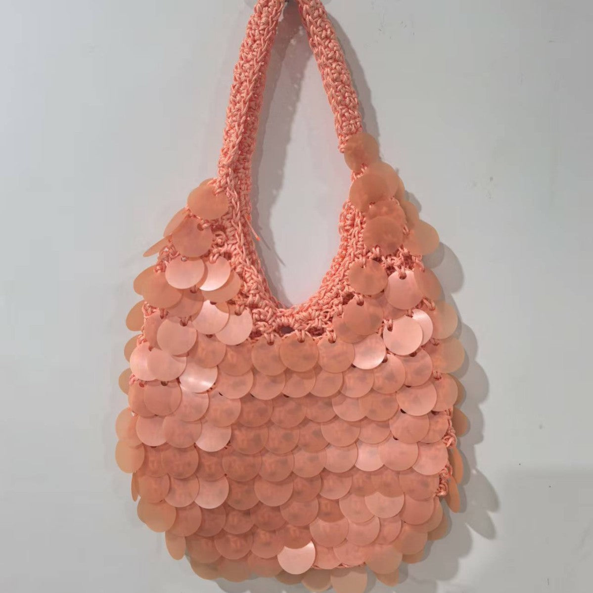 New High-End Handmade Natural Sequin Handbag For Women