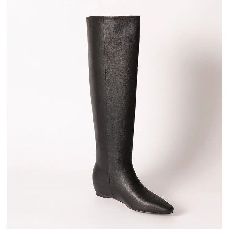 Square-Toe Tall Knight Boots