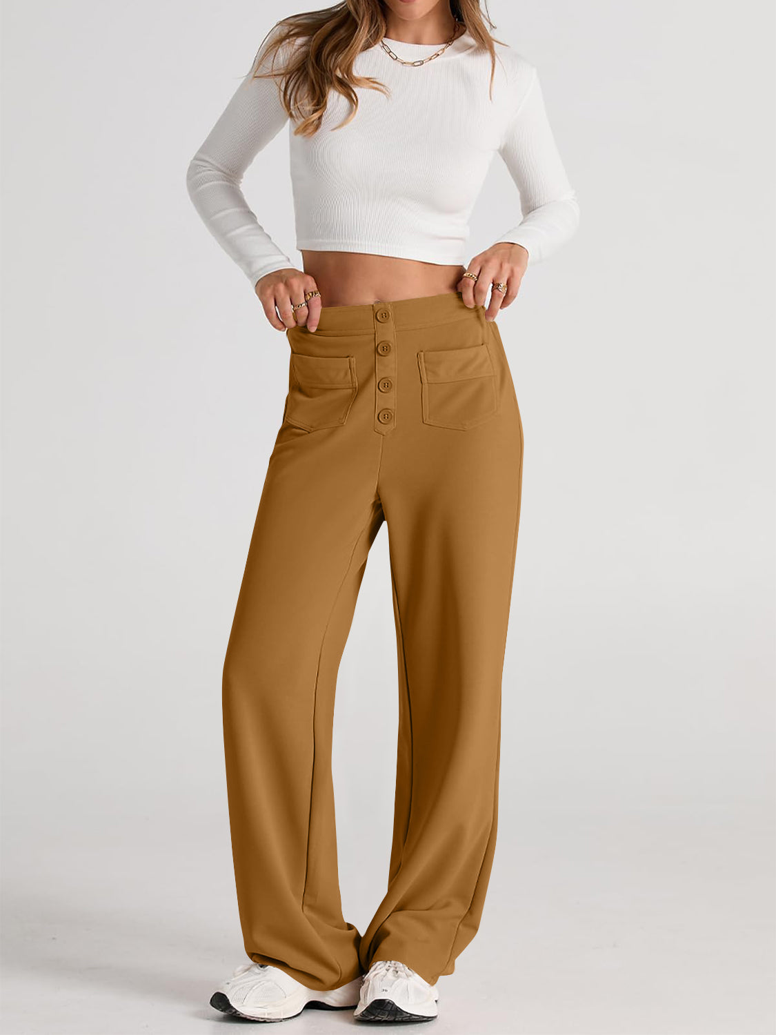 Pantalón ancho de talle alto