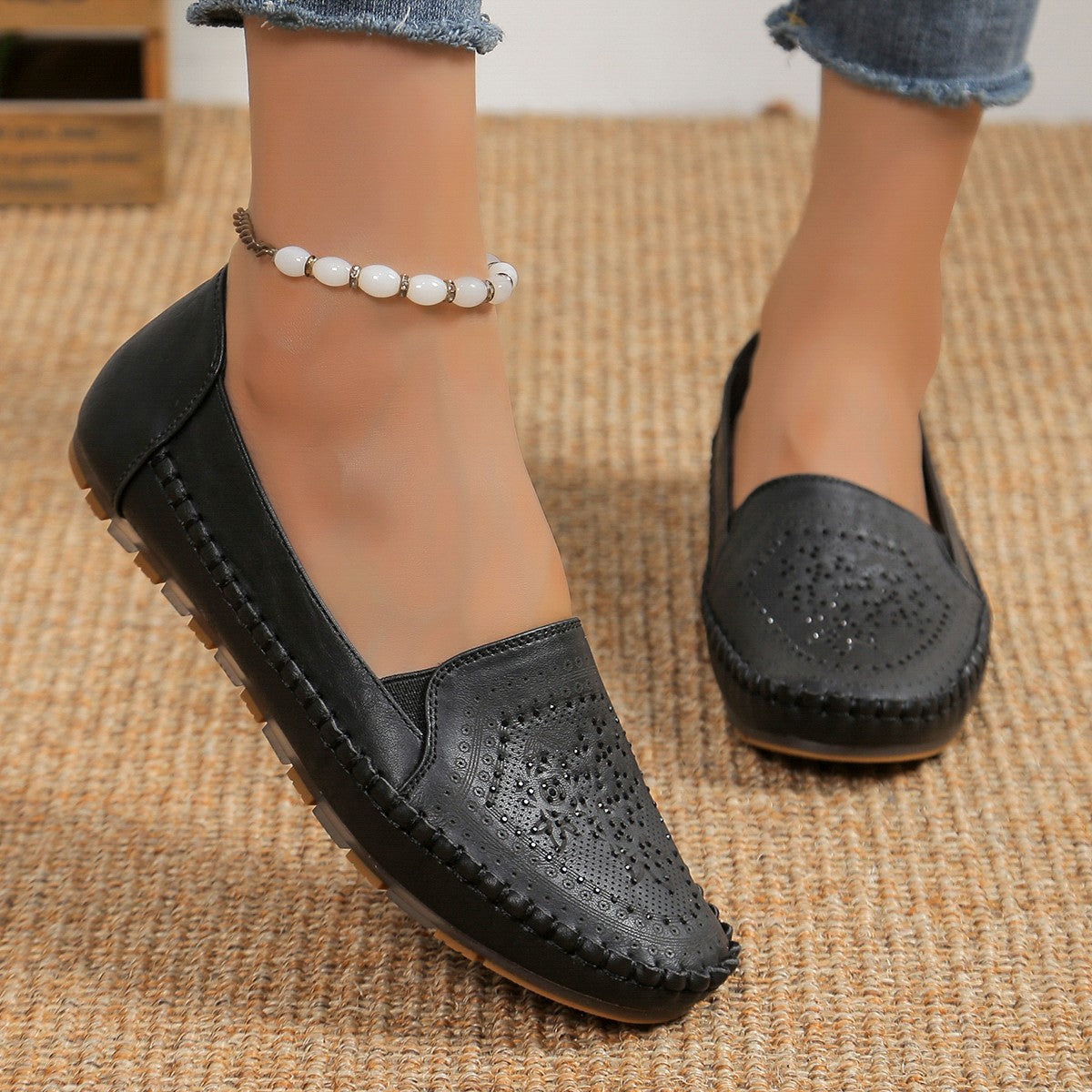 Women's Handmade Stitching Gommino Casual Flats