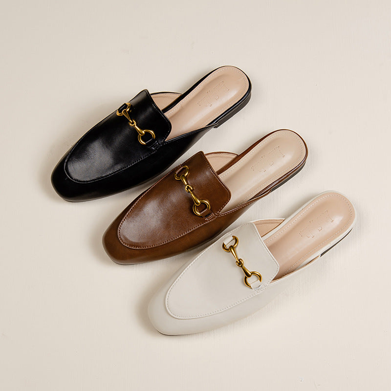 Women's Baotou Flat-Soled Mule Slippers