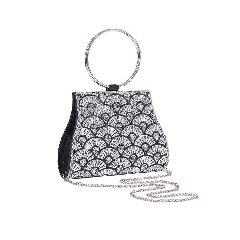 Diamond Inlaid PU Travel Bag