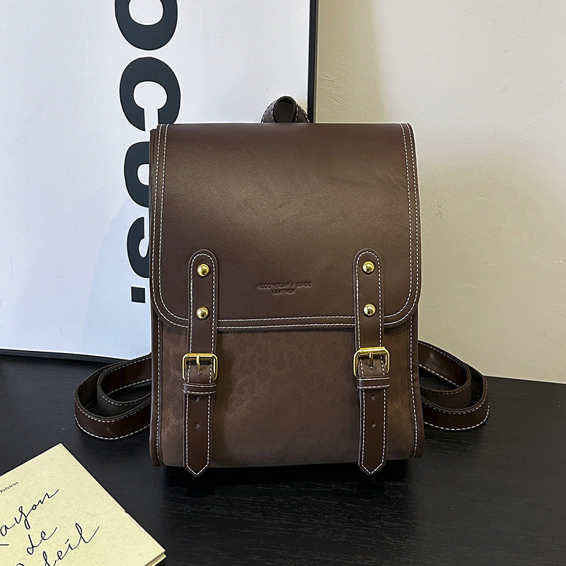 Simple Western-style High-quality Large-capacity Commuter And Street-ready Backpack