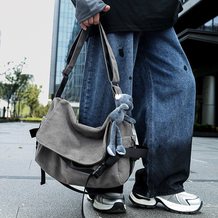 Men's Minimalist Canvas Crossbody Bag