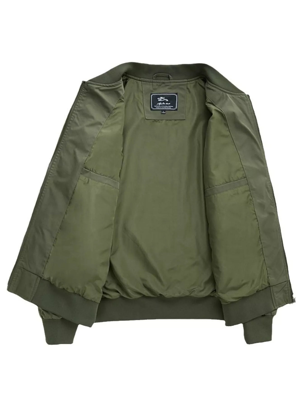 Men's Plus Size Zip Up Long Sleeve Jacket