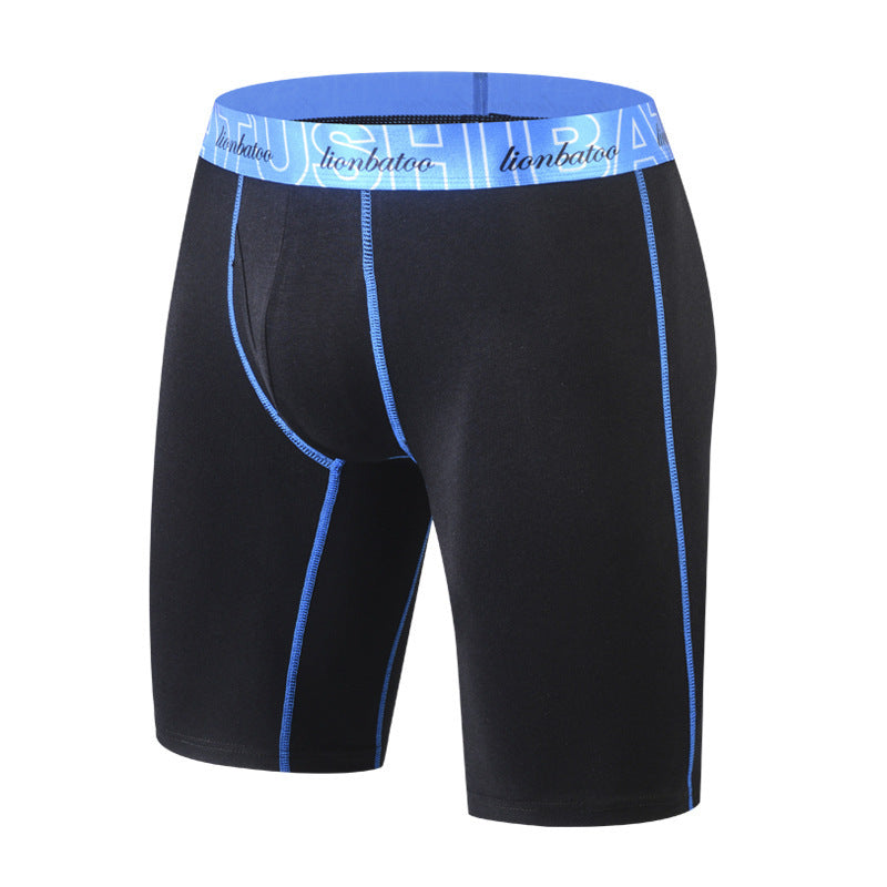 Men's Long Leg Underwear Cotton Extended Anti-friction Leg Boxers