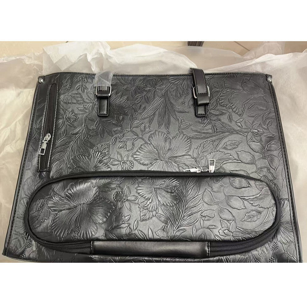 Unisex 2-in-1 Quilted Commuter Tote and Lunch Bag Handbag