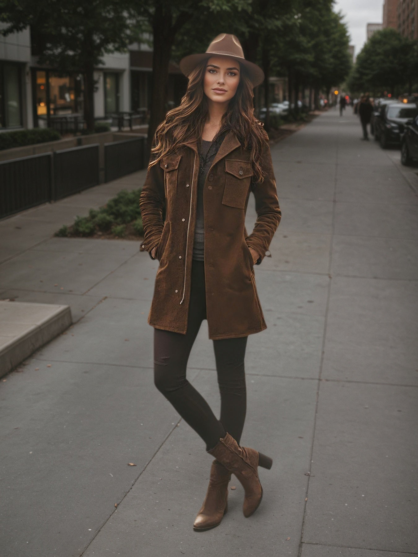 Chaqueta Larga de Invierno Estilo Vintage para Mujer – Abrigo Cálido Cortavientos de Otoño