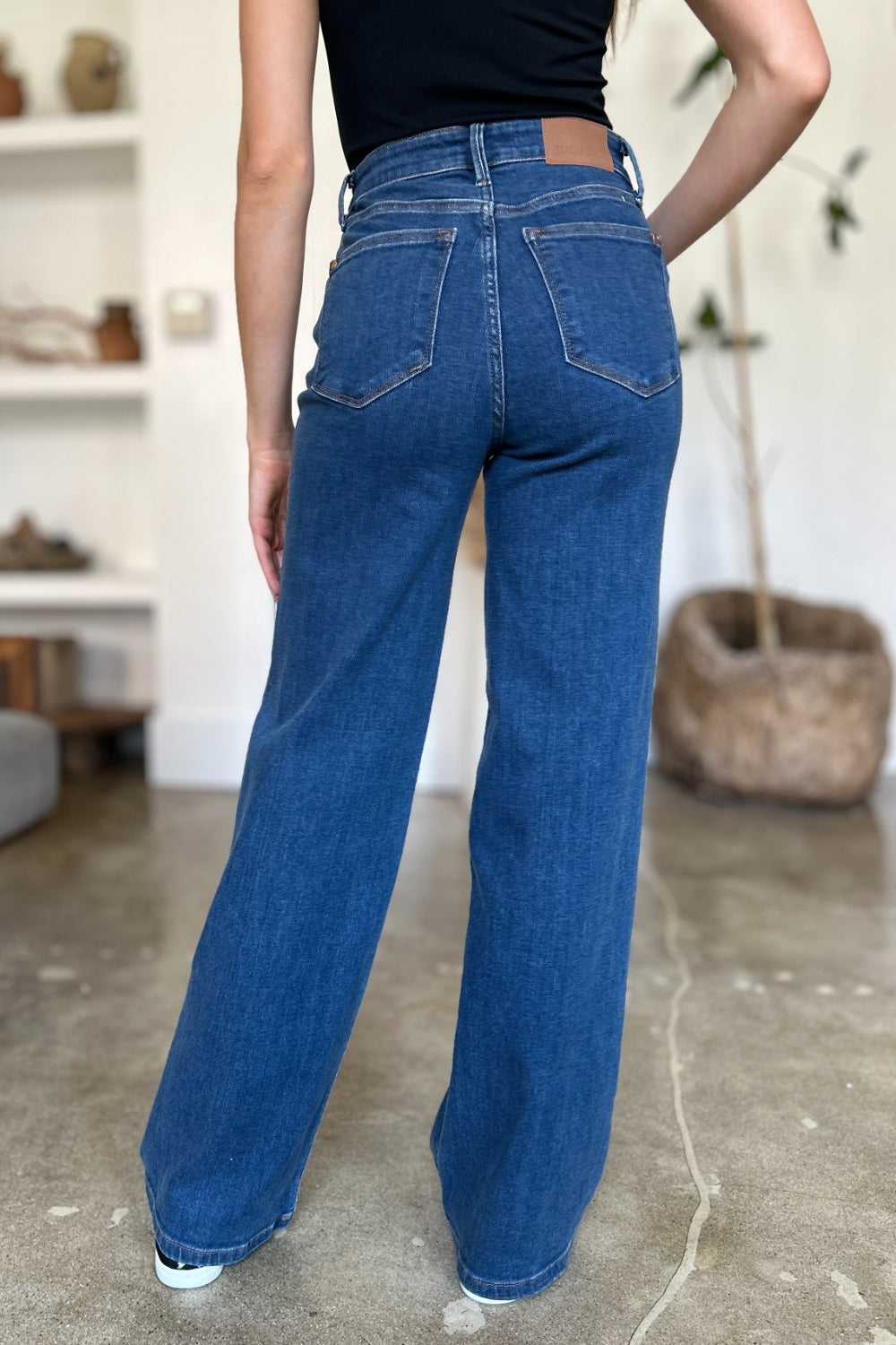 Judy Blue Jeans rectos de tiro alto de talla completa