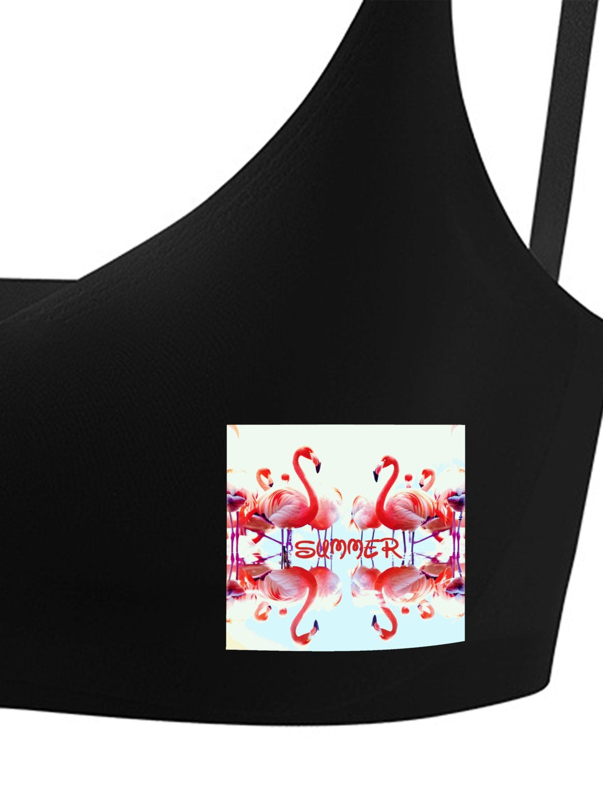 Pink Flamingos Summer Design Seamless Bra for Women (Made in USA)