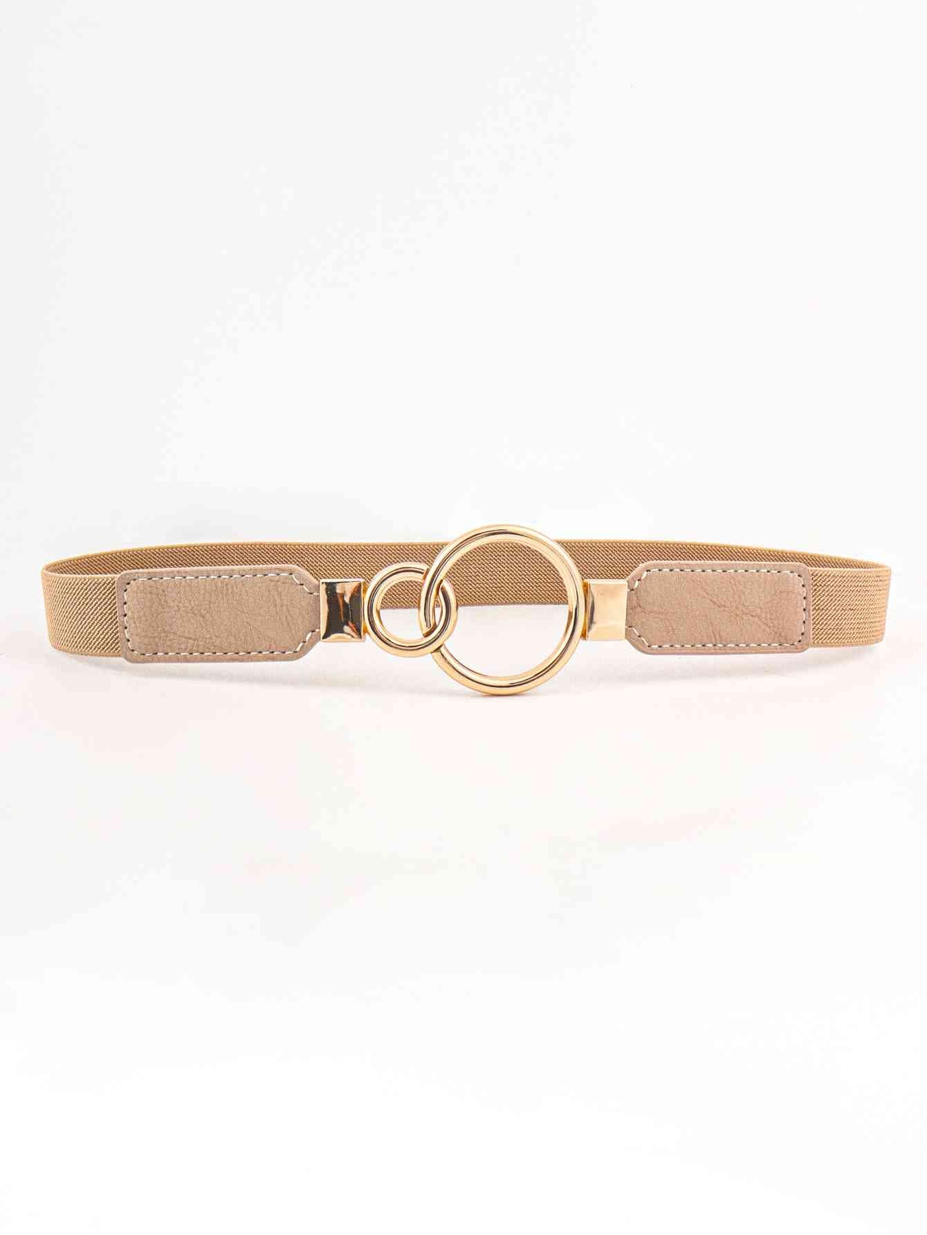 ElegantStyle Double Ring Buckle Elastic PU Belt – Adjustable Comfort Fit See size chart under “more details”