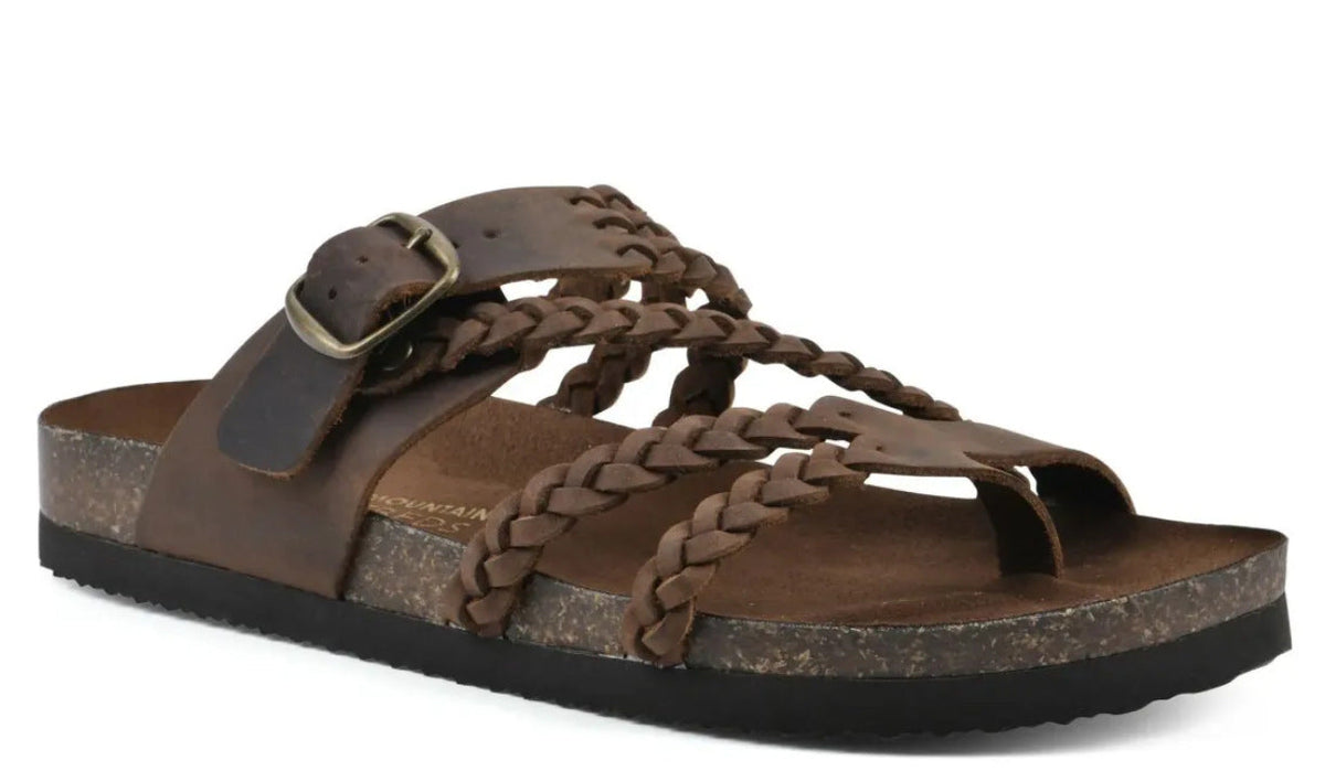 Woven Strappy Flat Loafers