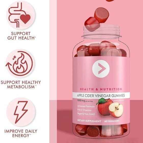 Vinegar-flavored Gummy Health Supplement In A Bottle