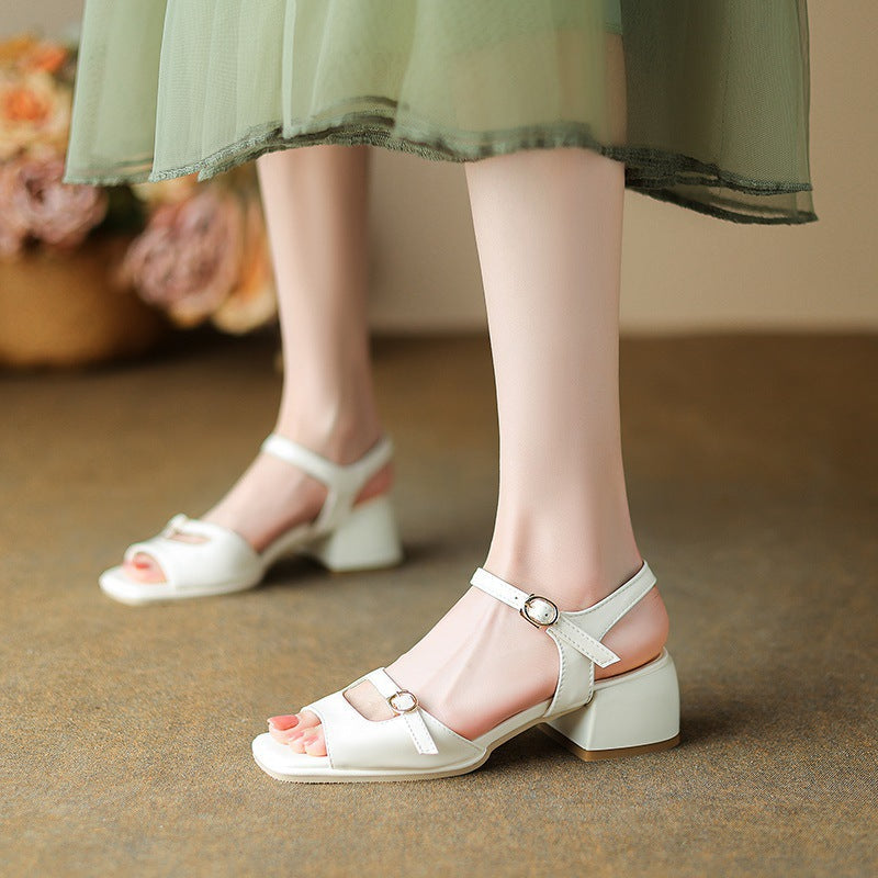 Women's Chunky Heel Ankle-Strap Sandals