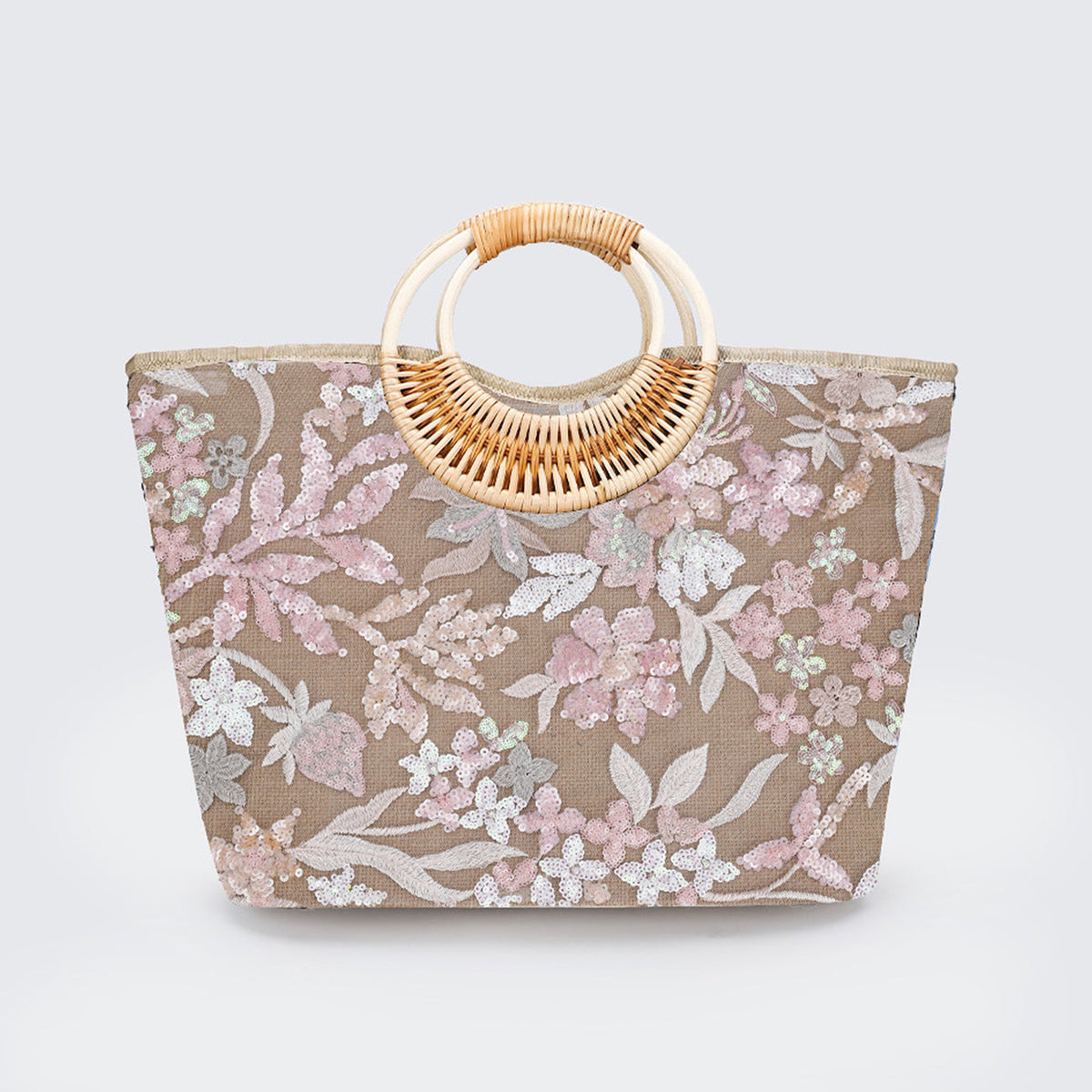 Large-Capacity Woven Sequin Tote Bag Handbag
