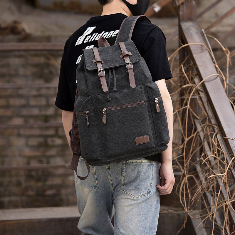 Men's Large Capacity Canvas Backpack