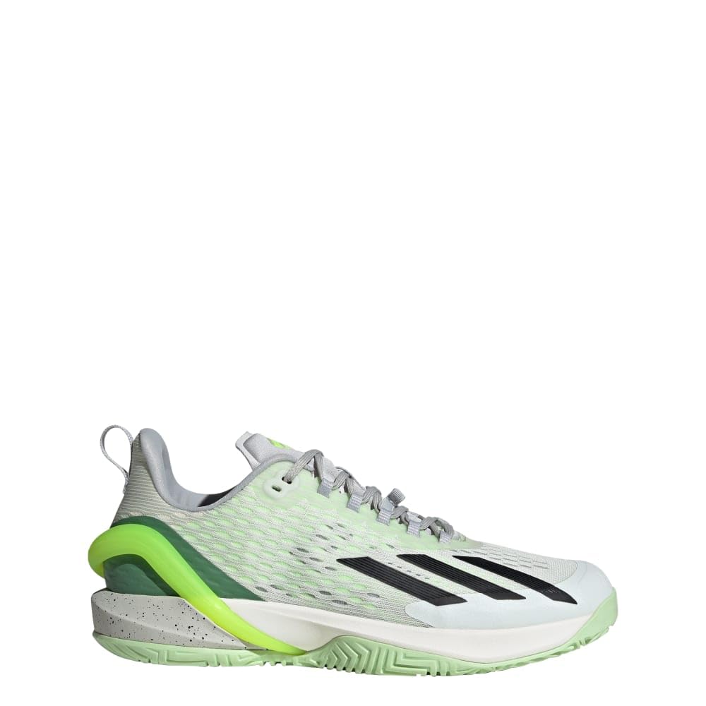 adidas Mens Adizero Cybersonic Tennis Shoes Sneaker Crystal Jade/Black/Lucid Lemon 12