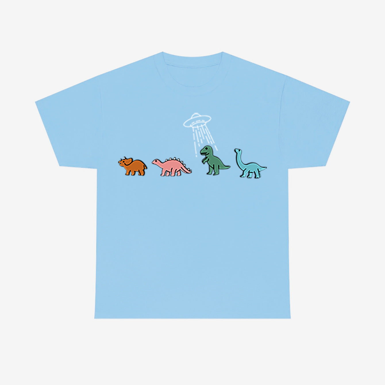 Round-neck Cartoon-print Short Sleeves
