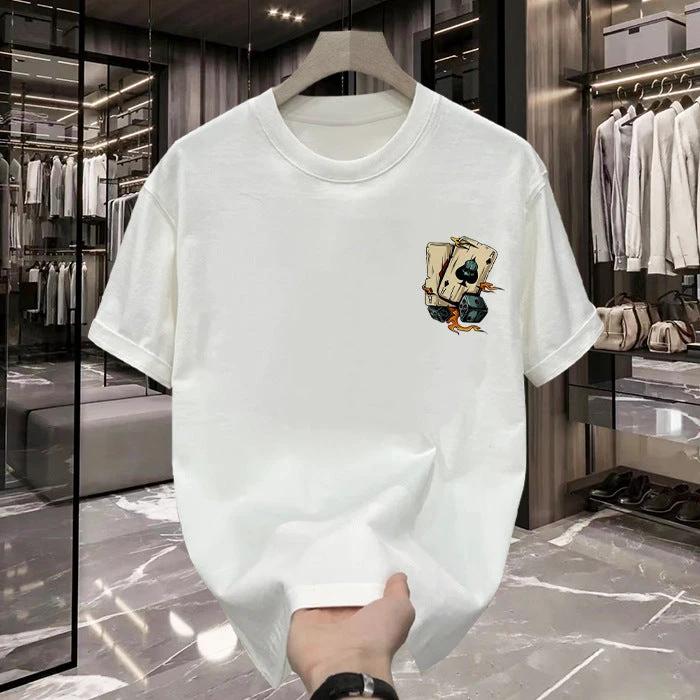 Heavy Cotton Printed Men's Short-sleeved T-shirt