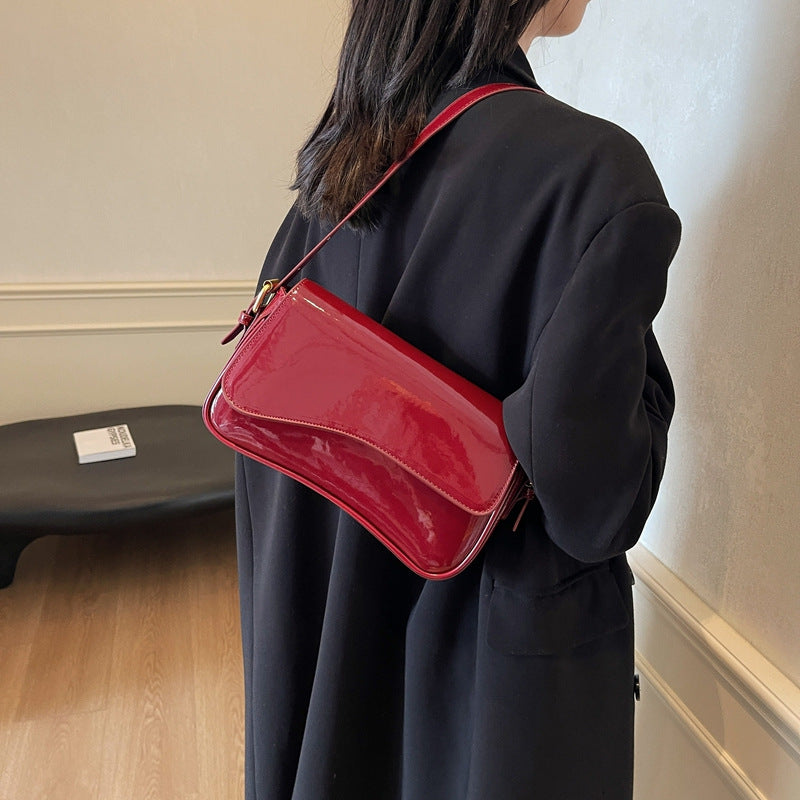 Women's Shiny Simple Shoulder Bag Crossbody Bag