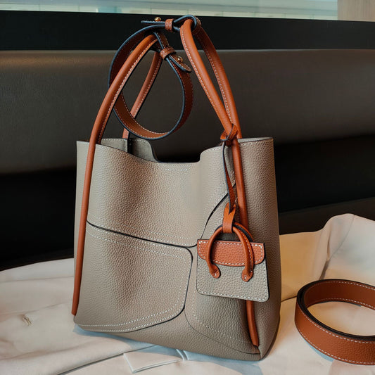 Underarm Bag Contrast Color Basket Handbag Shoulder Crossbody