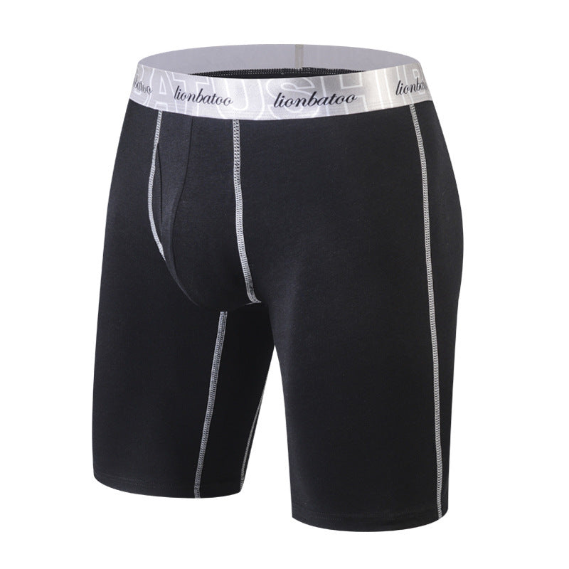 Men's Long Leg Underwear Cotton Extended Anti-friction Leg Boxers