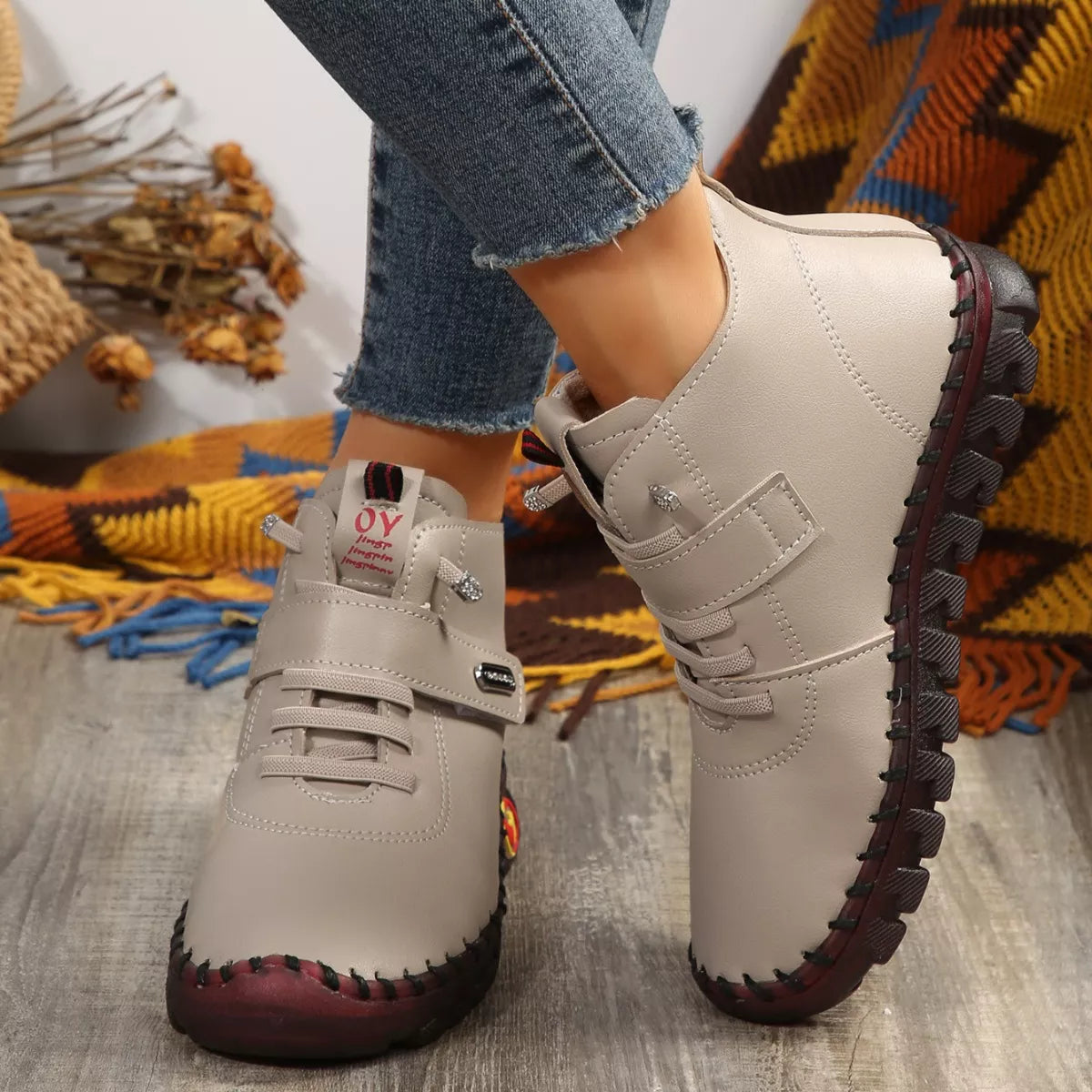Lace Up Platform Ankle Boots