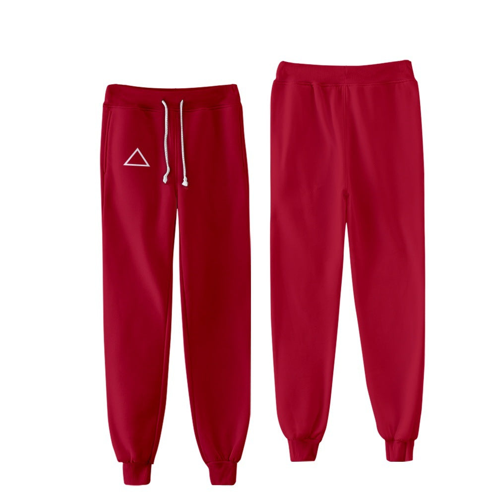 Red Sportswear Autumn Stand-up Collar Zipper Sweater