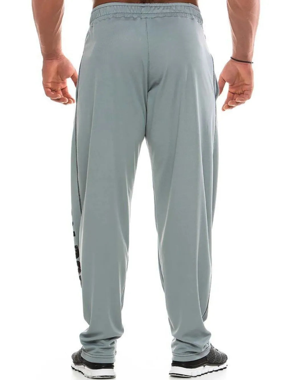 Pantalones deportivos para hombre con cintura elástica y letras