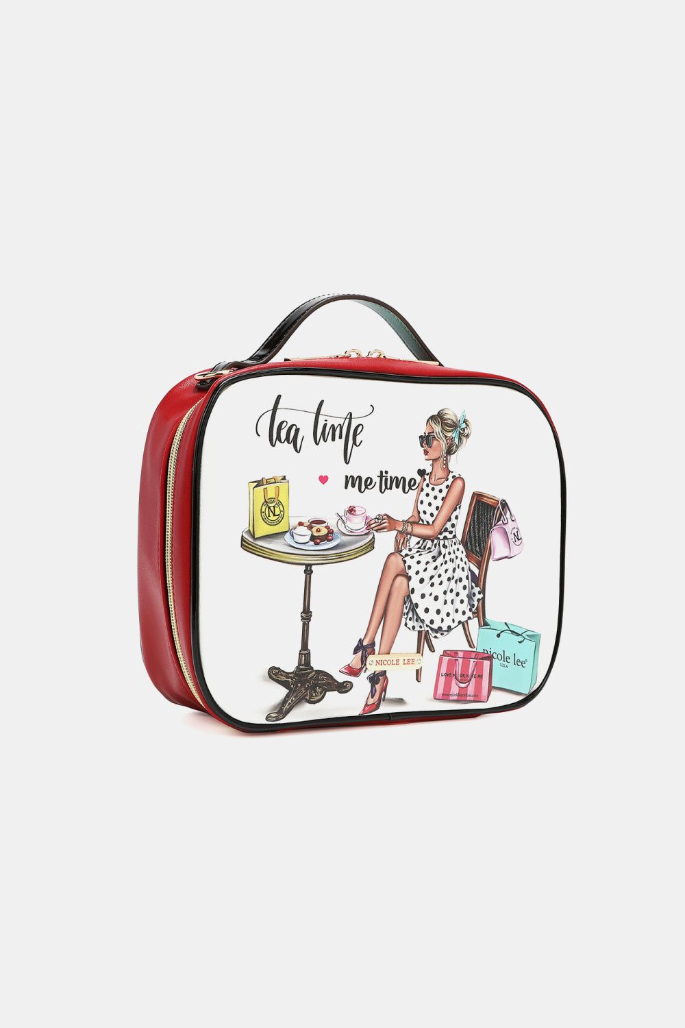 Bolso con estampado de Nicole Lee USA con tres bolsos pequeños