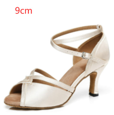 Women's Latin Dance Shoes Soft Bottom Adult Seamless Heels