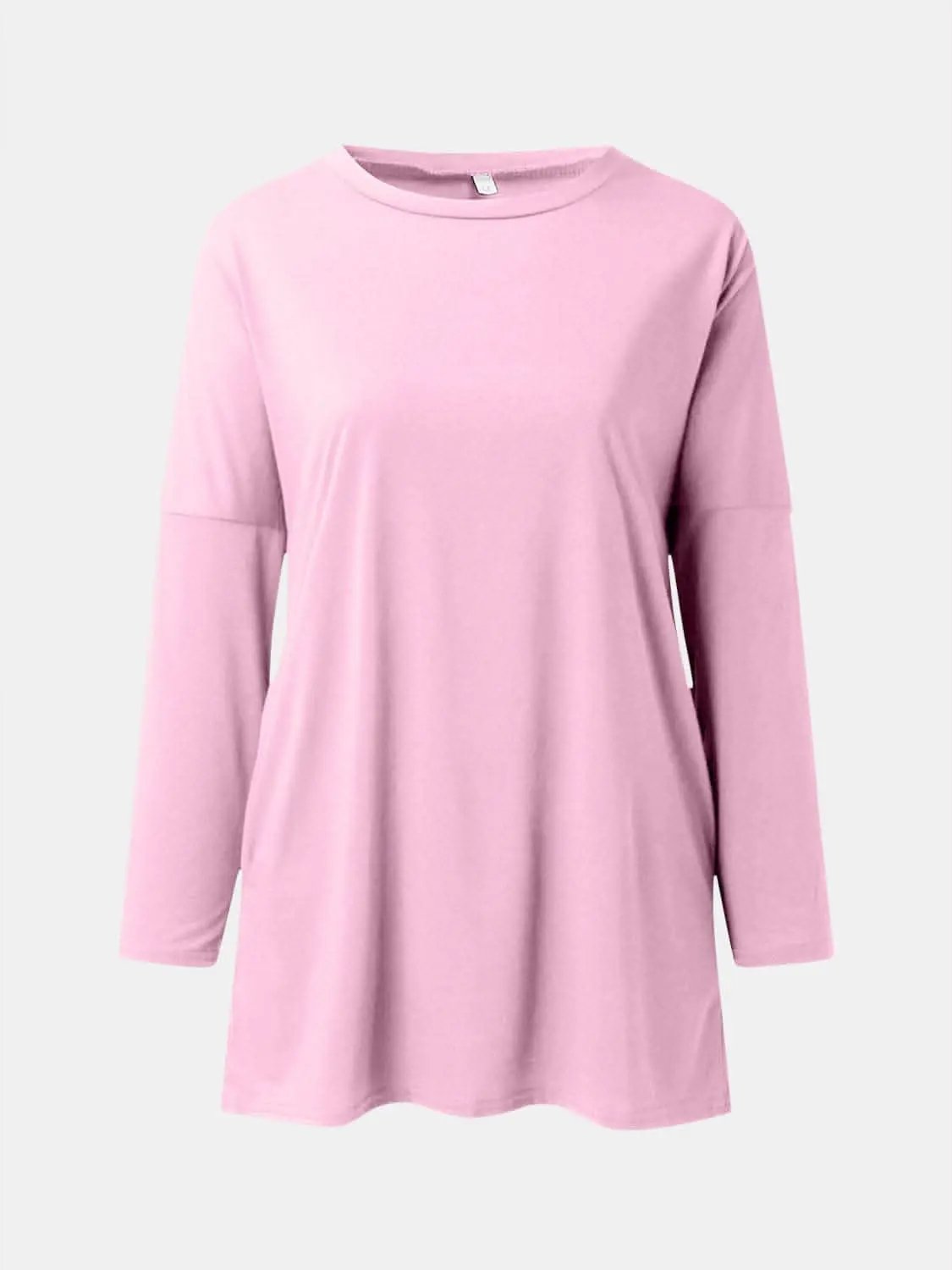 T-Shirts Trendsi Pocketed long sleeve tee - chic style